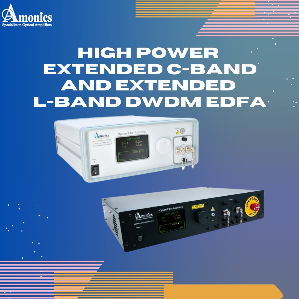 High Power Extended C-Band and Extended L-Band DWDM EDFA